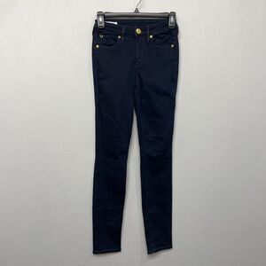True Religion Jennie Curvy Skinny Jeans Size 24 Dark Blue Denim M223 -3